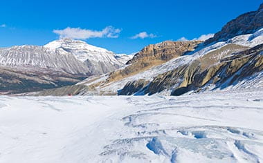 Athabasca Glacier at the Columbia Icefield in Jasper, Canada